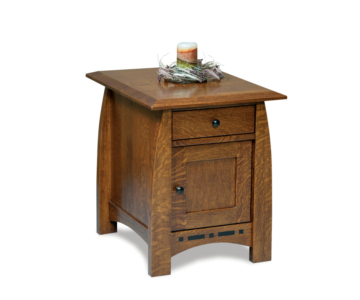 Boulder Creek Enclosed End Table Dovetails Furniture