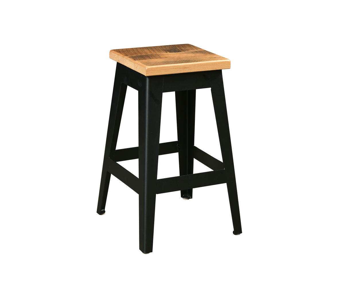 Newport Bar Stool with Black Metal Base Dovetails Furniture