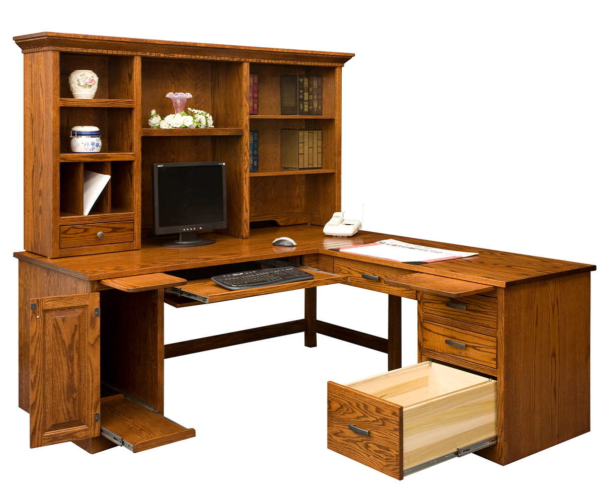 Mission Computer Desk With Return - Image 2