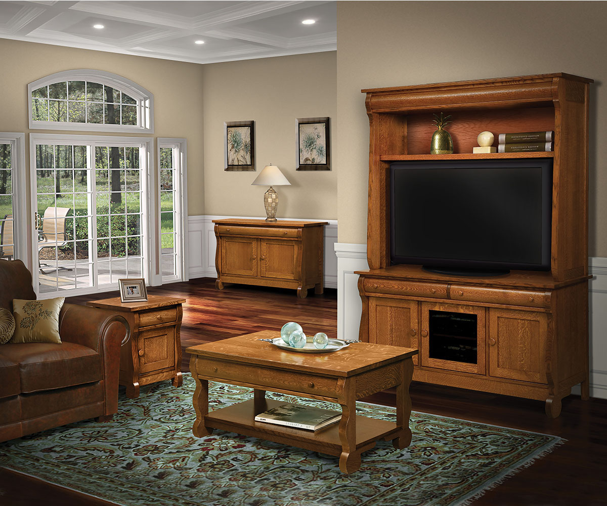 Old Classic Sleigh Media Stand - 72"W - Image 3